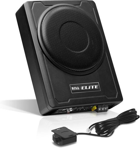 BOSS Audio Systems SLIM10 Elite Series 10 Inch Powered Car Subwoofer - Low Profile, Remote Subwoofer Control, Built in Amp, Under Seat in Kuwait