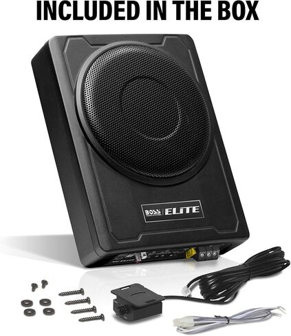 BOSS Audio Systems SLIM10 Elite Series 10 Inch Powered Car Subwoofer - Low Profile, Remote Subwoofer Control, Built in Amp, Under Seat in Kuwait