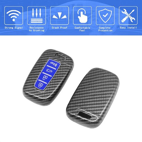 TANGSEN Smart Key Fob Case Compatible with Hyundai Azera Elantra GT EQUUS Genesis Coupe Santa FE Sonata Tucson Veloster KIA Borrego Forte Sorento Soul SPORTAGE 4 Button Keyless Entry Remote Cover in Kuwait