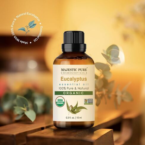 زيت عشبة الليمون العطري العضوي من وزارة الزراعة الأمريكية | زيت عشبة الليمون العضوي 100% | للعلاج بالروائح العطرية والبشرة والشعر والجسم والتدليك والناشر ووصفات DIY| 0.33 أونصة سائلة in Kuwait