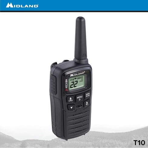 Midland T10 22 Channel FRS Walkie Talkie - Up to 20 Mile Range Two-Way Radio - Black (Pack of 4) in Saudi Arabia