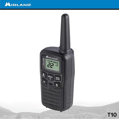 Midland T10 22 Channel FRS Walkie Talkie - Up to 20 Mile Range Two-Way Radio - Black (Pack of 4) in Saudi Arabia