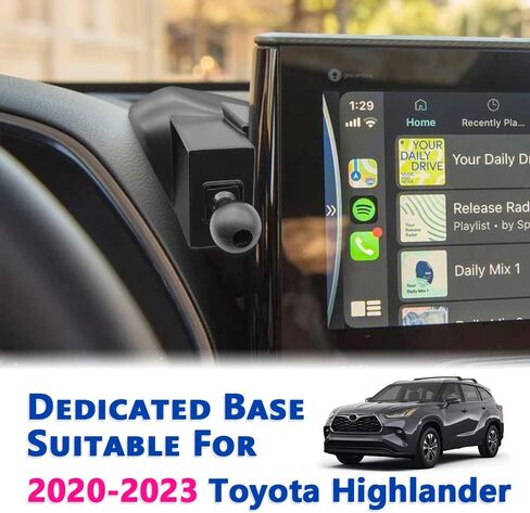 حامل هاتف السيارة JOCUNDLY لسيارة Toyota Highlander 2014-2023 [حافظة سميكة] حامل الهاتف المحمول ودعامة الملاحة الخلوية وفتحة تهوية وإكسسوارات السيارات، جميع الهواتف (Highlander-14-19) in Kuwait
