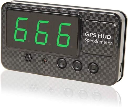 5.5" Universal HUD Head Up Display MPH/KMH GPS Digital Speedometer Over Speed Alarm Tired Driving Warning Windshield Project for All Vehicle Bicycle Motorcycle in Saudi Arabia