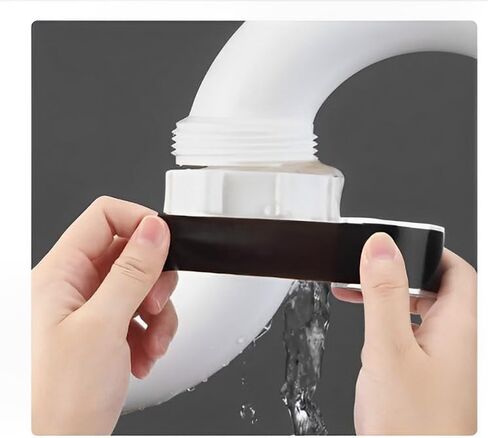 2 قطعة شريط لاصق الثقيلة الأسود 3.94 بوصة x 5ft مقاوم للماء التصحيح شريط عازل لإصلاح الأنابيب/مدخنة/سقف/قارب in Kuwait