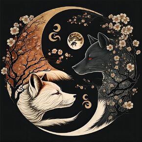 Wolf Diamond Painting Kits for Adults-Animal Diamond Art Kits for Adults,Wolf Gem Art Kits for Adults for Gift Home Wall Decor(12x16inch) in Kuwait