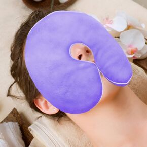CONBELLA Microwave Heating Pad for Face, Sinus Pressure Relief Mask Hot Cold Use, Sinus Relief Mask for Migraine, Tension, Stress, Headache, Relaxation - Grey