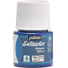 Pebeo Setacolor Opaque Fabric Paint, 45ml, Blue Jean