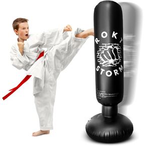Punching Bag Home Kids Adult Punch Bag PVC Material Durable Shock Resistant Standing Bag Stress Relief Mood Change Divergence Lack of Exercise Fighting Boxing Training Equipment Karate in Saudi Arabia