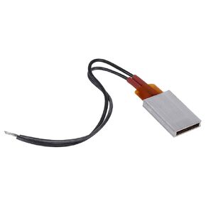 PTC Heating AC DC 12V Aluminum Shell Ceramic Heating Plate Temperature Ceramic Thermostatic Applicable Miniature Heating(80℃ 2—5W)