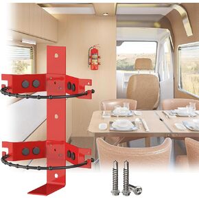 Premium Fire Extinguisher Mount Bracket - Universal Fit for 5lb Extinguishers, Heavy-Duty & Easy Installation - Ideal for Home, RV, Vehicle, Boat, Marine & Commercial Use - Secure & Durable Holder