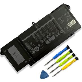 7FMXV 63Wh Laptop Battery Replacement for Dell Latitude 5320 7320 7420 7520 Series TN2GY 0TN2GY 9JM71 4M1JN 1PP63 727CG HDGJ8 MHR4G CN-0727CG CN-0TN2GY 15.2V 3941mAh 4-Cells