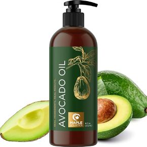 Avocado Oil For Hair Skin and Nails - Pure Avocado Oil Hair Moisturizer for Dry Hair and Humectant Moisturizer Avocado Oil for Skin Care - Natural Hair Oil and Carrier Oil for Essential Oils Mixing