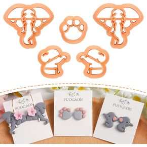 Puocaon Dogs Polymer Clay Cutters - 8 قطع قواطع طين صغيرة لمجوهرات أقراط طين البوليمر، قواطع طين الكلاب الأليفة، قواطع طين الكلاب كورجي لمجوهرات أقراط طين البوليمر، قواطع طين الحيوانات الصغيرة