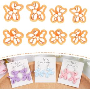 Puocaon Dogs Polymer Clay Cutters - 8 Pcs Mini Clay Cutters for Polymer Clay Earrings Jewelry, Pet Dog Clay Cutters, Corgi Dog Clay Cutters for Polymer Clay Earrings Jewelry, Small Animal Clay Cutters