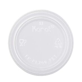 Karat FP-PL200-PET Lids for 1 oz Squat-2 oz PET Portion Cup (Case of 2500)