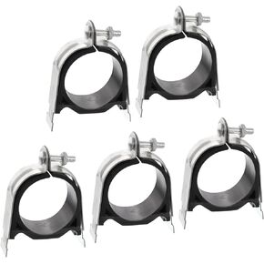 uxcell Rubber Cushion Strut Clamp 5Pcs 3" Cushioned Clamp Strut Rigid Steel Pipe Clamp for Mounting PEX Pipe Tubing to Strut Channels