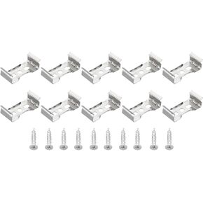 PATIKIL T8 LED Light Brackets, 30 Pack Fluorescent Tube Mounting Clip Holder Hanger Clamps Light Fixture for Ceiling Lamp Bulbs in Home Office, with Screws