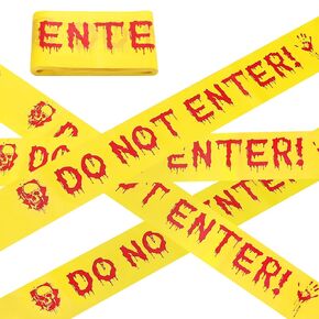 Halloween Decorations Caution Tape 3Inch x 82Feet Do Not Enter Scary Warning Tape for Crime Scene Indoor & Outdoor Decor Halloween Party Decorations Haunted House Danger Zones