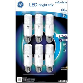 GE Bright Stik 9 Watt Non-Dimmable 2700K LED Bulb