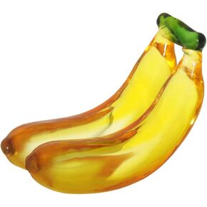 Fruit Sculpture Modern Fruit Figurine Miniature Fruits Ornament Artificial Fruits Model Fake Fruits Statue for Christmas Wedding Birthday Home Decor - Two Bananas