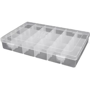 Element 115 25-Pack Small Plastic Storage Box Case Container Snackle Box 8 Grids 2.45" x 5.2" x .97" for Beads, Tackle Box, Fishing Hooks, Bobs, Buttons, Jewelry Grid Size: 1.25" x 1.2" Party Favors
