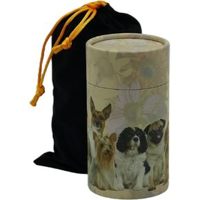 Casket Depot Dogs Adult Size Memorial Collection Paper Scattering Tube, Biodegradable Urn for Scattering Ashes, Eco Urn Large Adult Size Holds Up 250 Cubic Inches Ashes