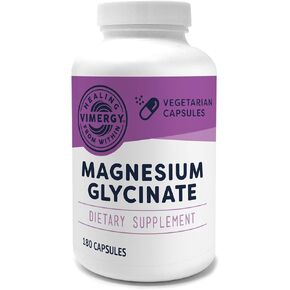 فيميرجي جليسينات المغنيسيوم، 90 حصة - مع الكركم والزنجبيل - يعزز الاسترخاء والنوم - يدعم صحة العظام والعضلات والقلب - خالي من الغلوتين، كوشير، نباتي وصديق للباليو، كبسولة in Kuwait
