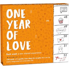 Couple Game for weekly Date Night - Perfect Wedding or Bachelorette Gift - Wife Birthday Anniversary Idea - Birthday Gift for Husband or Couple - I Love You Gift for Him - Games for Couples