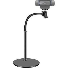 Etour Webcam Stand for Desk, Raise Height Desktop Stand with Adjustment for Logitech Webcam C920 C922 BRIO,360°Rotatable Ballhead Desktop Tripod for Live Streaming/Video Calling with 1/4" Thread