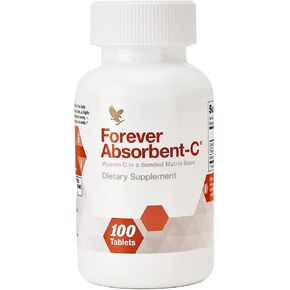 Forever Living - Forever Absorbent-C® - Advanced Vitamin C, Honey & Oat Bran for Immune Support, Healthy Skin - Delicious Orange Flavor - 100 Tablets