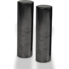 2 pcs Authentic Shungite Harmonizers Polished Cylinders Set Chakra Healing Protection Crystals for Grounding Shungite Stones for Meditation Therapy Negative Energy Protection in Kuwait