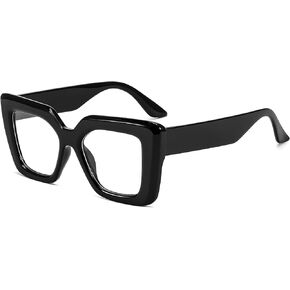FEISEDY Oversized Square Blue Light Blocking Glasses for Women Men Fashion Computer Glasses Reduce Eye Strain B0111