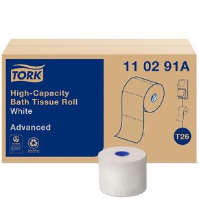 Tork High-Capacity Toilet Paper Roll White T26, Advanced, 1-Ply, 36 x 2000 sheets, 110291A