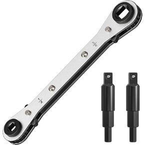 Mellbree HVAC Service Wrench, Carbon Steel, 3/8 in, 1/4 in, 5/16 in, 3/16 in