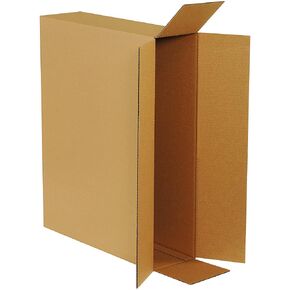 BOX USA B26620FOLMS Side Loading Moving Boxes, 26" L x 6" W x 20" H, 20" Height, 6" Width, 26" Length, Kraft (Pack of 10)