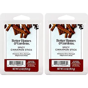 Better Homes and Gardens Scented Wax Cubes 2.5oz 2-Pack (Soft Cashmere Amber)