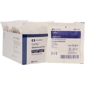 Curity Abdominal Pad NonWoven Fluff 7-1/2 X 8 Inch Rectangle Sterile, 9192A - Pack of 18