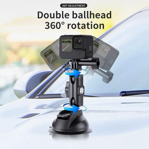 TELESIN 360 Magnetic Mount Magnet Metal Mounts for Go Pro Insta360 X4/X5 Accessory, Quick Release Car Holder Attachment for GoPro Max Hero 13 12 DJI Action 6 5 Pro OSMO 360 Nano Pocket 3 Accessories in Saudi Arabia