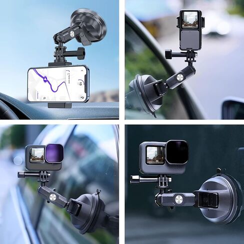 TELESIN 360 Magnetic Mount Magnet Metal Mounts for Go Pro Insta360 X4/X5 Accessory, Quick Release Car Holder Attachment for GoPro Max Hero 13 12 DJI Action 6 5 Pro OSMO 360 Nano Pocket 3 Accessories in Saudi Arabia