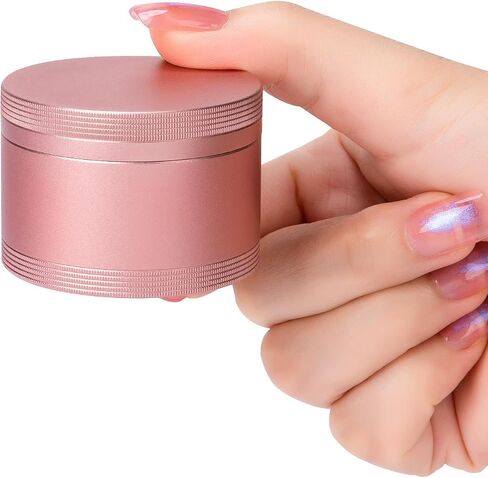 Portable Pill Box Pill Case Daily - Waterproof Single Metal Pill Container for Pocket Purse, Aluminium Alloy Round Daily Medicine Organizer to Hold Vitamins, Fish Oil Medium Size Pink in Saudi Arabia