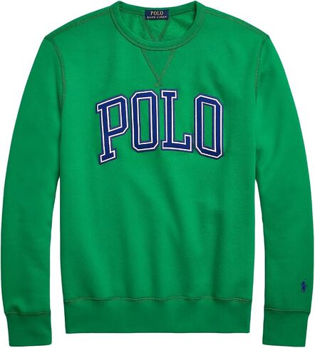 سويت شيرت رجالي من POLO RALPH LAUREN بشعار جامعي من الصوف برقبة دائرية (أخضر، مقاس XL) in Saudi Arabia