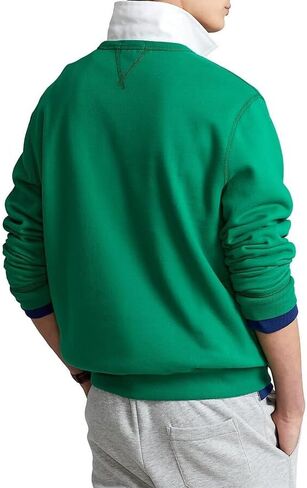 سويت شيرت رجالي من POLO RALPH LAUREN بشعار جامعي من الصوف برقبة دائرية (أخضر، مقاس XL) in Saudi Arabia
