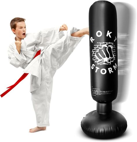 Punching Bag Home Kids Adult Punch Bag PVC Material Durable Shock Resistant Standing Bag Stress Relief Mood Change Divergence Lack of Exercise Fighting Boxing Training Equipment Karate in Saudi Arabia