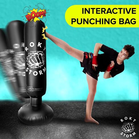 Punching Bag Home Kids Adult Punch Bag PVC Material Durable Shock Resistant Standing Bag Stress Relief Mood Change Divergence Lack of Exercise Fighting Boxing Training Equipment Karate in Saudi Arabia