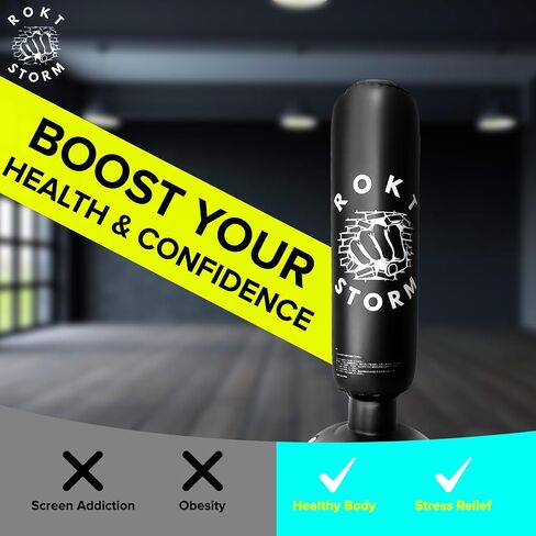 Punching Bag Home Kids Adult Punch Bag PVC Material Durable Shock Resistant Standing Bag Stress Relief Mood Change Divergence Lack of Exercise Fighting Boxing Training Equipment Karate in Saudi Arabia