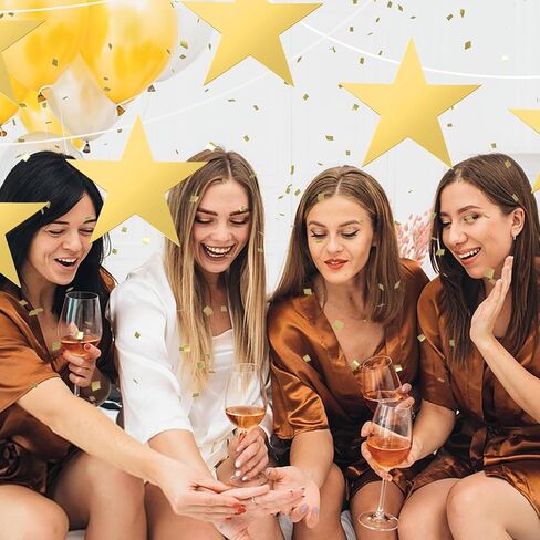 Sibba Star Cutouts 20 Pcs Large Gold Star Cutouts Decoration Double Printed Paper Home Décor Accents Cardboard Cutouts Bulletin Board for Classroom Wall Wedding 11 Inches (20pcs Gold) in Saudi Arabia