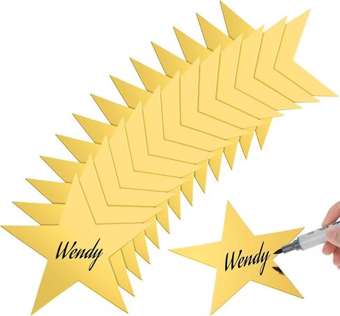 Sibba Star Cutouts 20 Pcs Large Gold Star Cutouts Decoration Double Printed Paper Home Décor Accents Cardboard Cutouts Bulletin Board for Classroom Wall Wedding 11 Inches (20pcs Gold) in Saudi Arabia