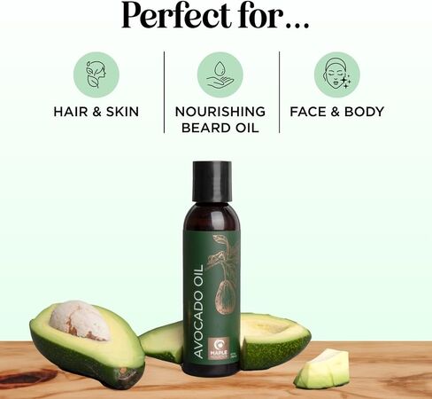 Avocado Oil For Hair Skin and Nails - Pure Avocado Oil Hair Moisturizer for Dry Hair and Humectant Moisturizer Avocado Oil for Skin Care - Natural Hair Oil and Carrier Oil for Essential Oils Mixing in Saudi Arabia