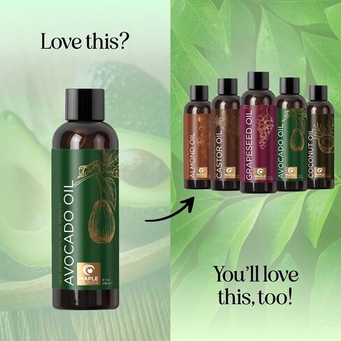 Avocado Oil For Hair Skin and Nails - Pure Avocado Oil Hair Moisturizer for Dry Hair and Humectant Moisturizer Avocado Oil for Skin Care - Natural Hair Oil and Carrier Oil for Essential Oils Mixing in Saudi Arabia